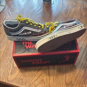 Vans Hellfire Club Black Sneakers with Yellow Laces